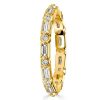1.19 CT. TW. Baguette and Round Cut Eternity Wedding Band in 925 Sterling Silver