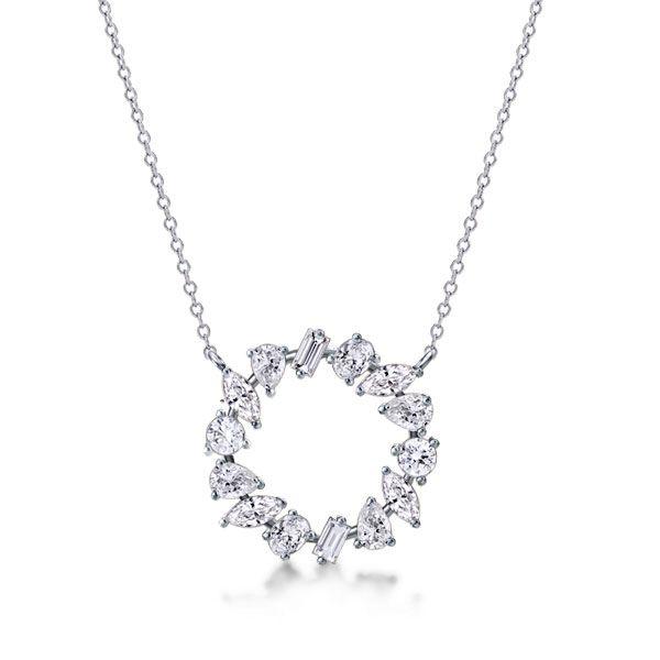 Sapphire Mixed Shape Pendant Necklace & Earrings Set - 925 Sterling Silver