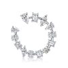 Sapphire Mixed Shape Pendant Necklace & Earrings Set - 925 Sterling Silver