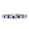 Double Stacked Sterling Silver Wedding Band - 10.60 CT. TW. Simulated Diamonds