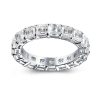 Double Stacked Sterling Silver Wedding Band - 10.60 CT. TW. Simulated Diamonds