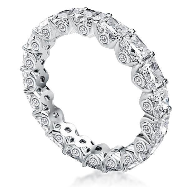 Princess Cut Sterling Silver Wedding Band - 9.00 CT. TW.