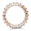 Rose Gold Diamond Wedding Band - 2.20 CT. TW., 18K Rose Gold Plated Sterling Silver