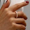 Rose Gold Diamond Wedding Band - 2.20 CT. TW., 18K Rose Gold Plated Sterling Silver