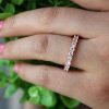 Rose Gold Diamond Wedding Band - 2.20 CT. TW., 18K Rose Gold Plated Sterling Silver