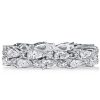 Pear Shaped Cubic Zirconia Eternity Band - Sterling Silver Multi-Row Ring
