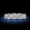 Pear Shaped Cubic Zirconia Eternity Band - Sterling Silver Multi-Row Ring