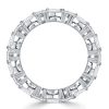 Pear Shaped Cubic Zirconia Eternity Band - Sterling Silver Multi-Row Ring