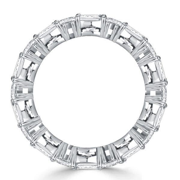 Pear Shaped Cubic Zirconia Eternity Band - Sterling Silver Multi-Row Ring
