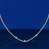 White Sapphire Half Linear Baguette Tennis Necklace in Rhodium-Plated Sterling Silver