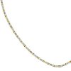 White Sapphire Half Linear Baguette Tennis Necklace in Rhodium-Plated Sterling Silver