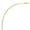 White Sapphire Half Linear Baguette Tennis Necklace in Rhodium-Plated Sterling Silver