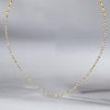 White Sapphire Half Linear Baguette Tennis Necklace in Rhodium-Plated Sterling Silver