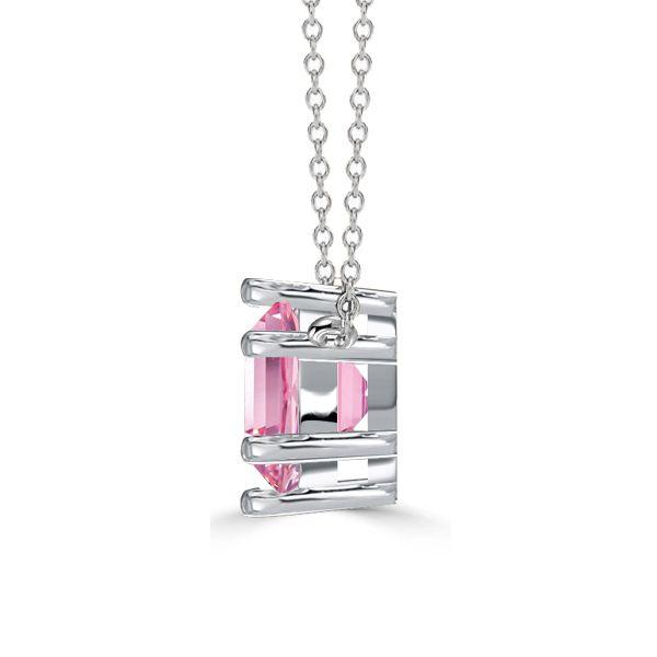 Pink Stone Sterling Silver Chain Necklace - Adjustable Lengths
