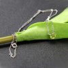 Peridot Pendant Necklace for Women - Sterling Silver Round Solitaire