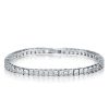 White Sapphire Tennis Bracelet - Sterling Silver, 5.5 CT TW