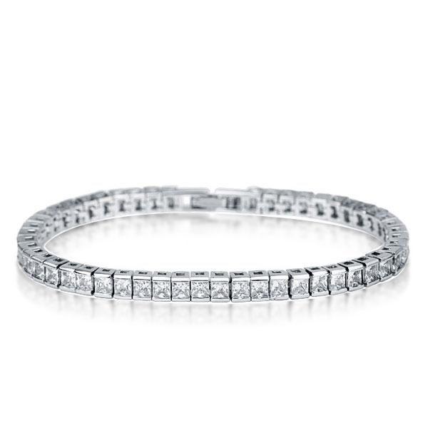 White Sapphire Tennis Bracelet - Sterling Silver, 5.5 CT TW