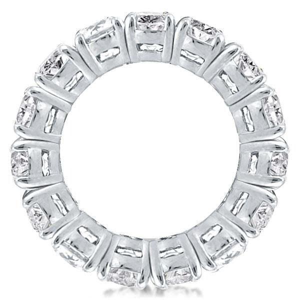 Classic Split Prong Oval Eternity Wedding Band in 925 Sterling Silver