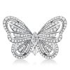 Dancing Butterfly Engagement Ring | White Sapphire | 925 Sterling Silver