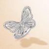 Dancing Butterfly Engagement Ring | White Sapphire | 925 Sterling Silver
