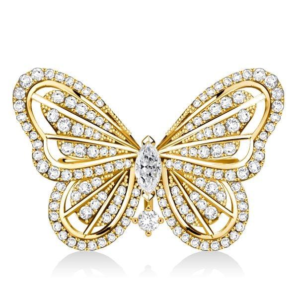 Dancing Butterfly Engagement Ring | White Sapphire | 925 Sterling Silver