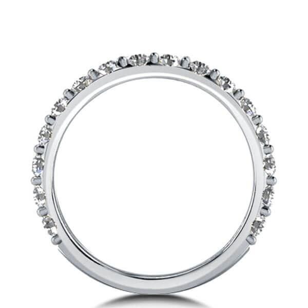 Classic Three-Quarters Round & Pear Cut Bridal Jewelry Set in Sterling Silver