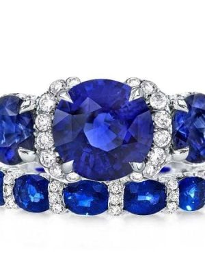 Sterling Silver Wedding Band Sets for Women with Accent Stones