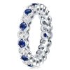 Eternity Sterling Silver Women's Wedding Band with 2.25 CT. TW. Stones