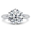Classic Solitaire White Sapphire 3PC Wedding Ring Set - Sterling Silver
