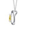 925 Sterling Silver Pear Cut Yellow Topaz Swirl Pendant Necklace for Women