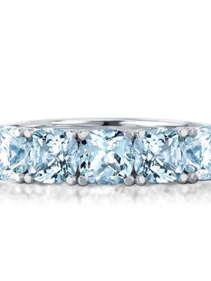 Sterling Silver Half Eternity Wedding Band Ring - 3.75 CTW
