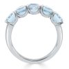 Sterling Silver Half Eternity Wedding Band Ring - 3.75 CTW