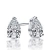 White Sapphire Pear Cut Sterling Silver Necklace and Earring Jewelry Set