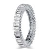 Sterling Silver Eternity Wedding Band with 2.94 CT. TW. Baguette Stones