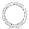 Sterling Silver Eternity Wedding Band with 2.94 CT. TW. Baguette Stones