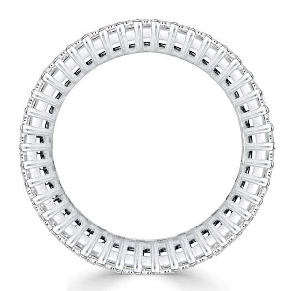 Sterling Silver Eternity Wedding Band with 2.94 CT. TW. Baguette Stones