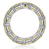10.70 CTW Yellow Asscher Cut Multi-Row Eternity Wedding Band in Sterling Silver
