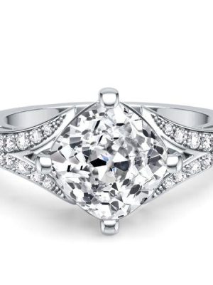3.00 CT. TW. Cushion Cut Engagement Ring for Women in Sterling Silver