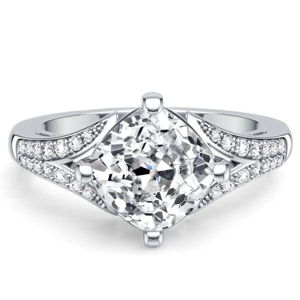 3.00 CT. TW. Cushion Cut Engagement Ring for Women in Sterling Silver