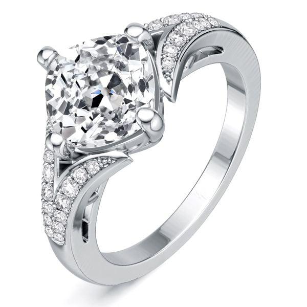 3.00 CT. TW. Cushion Cut Engagement Ring for Women in Sterling Silver