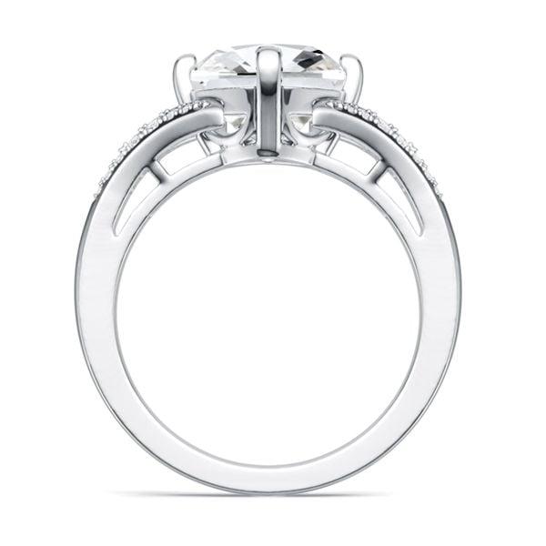 3.00 CT. TW. Cushion Cut Engagement Ring for Women in Sterling Silver