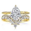 4.83 CTW Pear Cut Gemstone Bridal Set in Rhodium Plated Sterling Silver