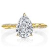 4.83 CTW Pear Cut Gemstone Bridal Set in Rhodium Plated Sterling Silver
