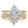 Pear Cut Bridal Set - Sterling Silver Engagement Ring Set with Gemstones