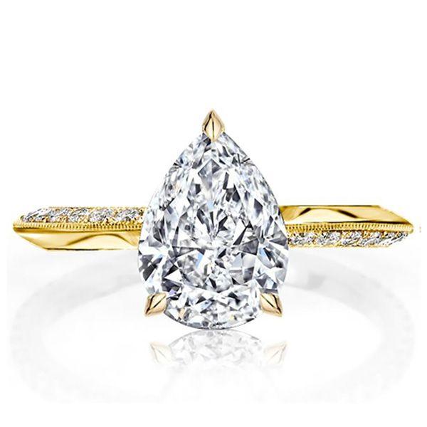 Pear Cut Bridal Set - Sterling Silver Engagement Ring Set with Gemstones