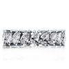 Pear Cut Eternity Wedding Band - Sterling Silver & Created White Sapphires