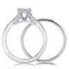 Sterling Silver Solitaire Bridal Set with 2.00 CT Created White Sapphire