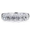 2.50 CT. TW. Oval Half Eternity Wedding Band in Rhodium Plated Sterling Silver