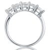 2.50 CT. TW. Oval Half Eternity Wedding Band in Rhodium Plated Sterling Silver