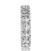 Oval Created White Sapphire Eternity Wedding Band in Sterling Silver